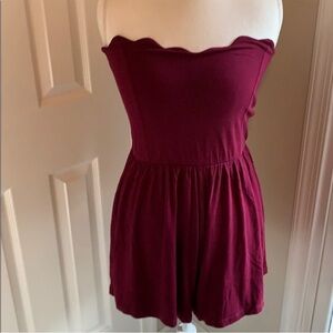ASOS Maroon Scallop Romper